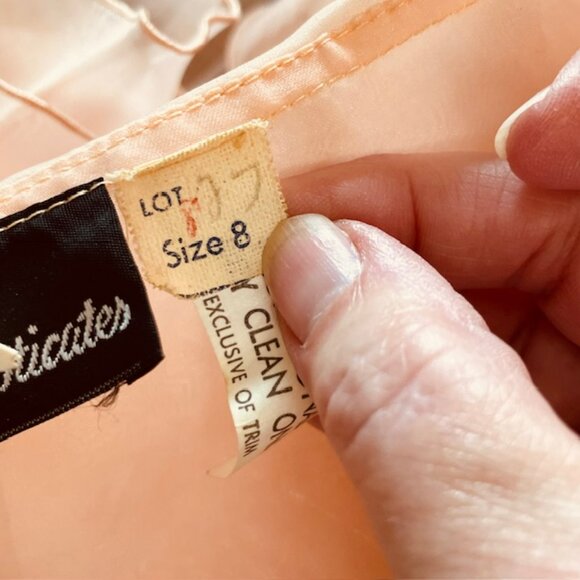 Vintage Ethereal Organza Tiered Ruffle Collar Sheer Blouse Flutter Sleeve XS/S - Picture 7 of 8